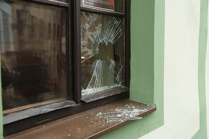 A2B Glass are able to board up broken windows while they are being repaired in Mangotsfield.
